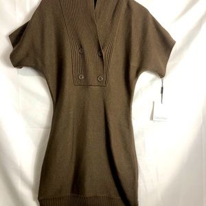 knitted dress light brown